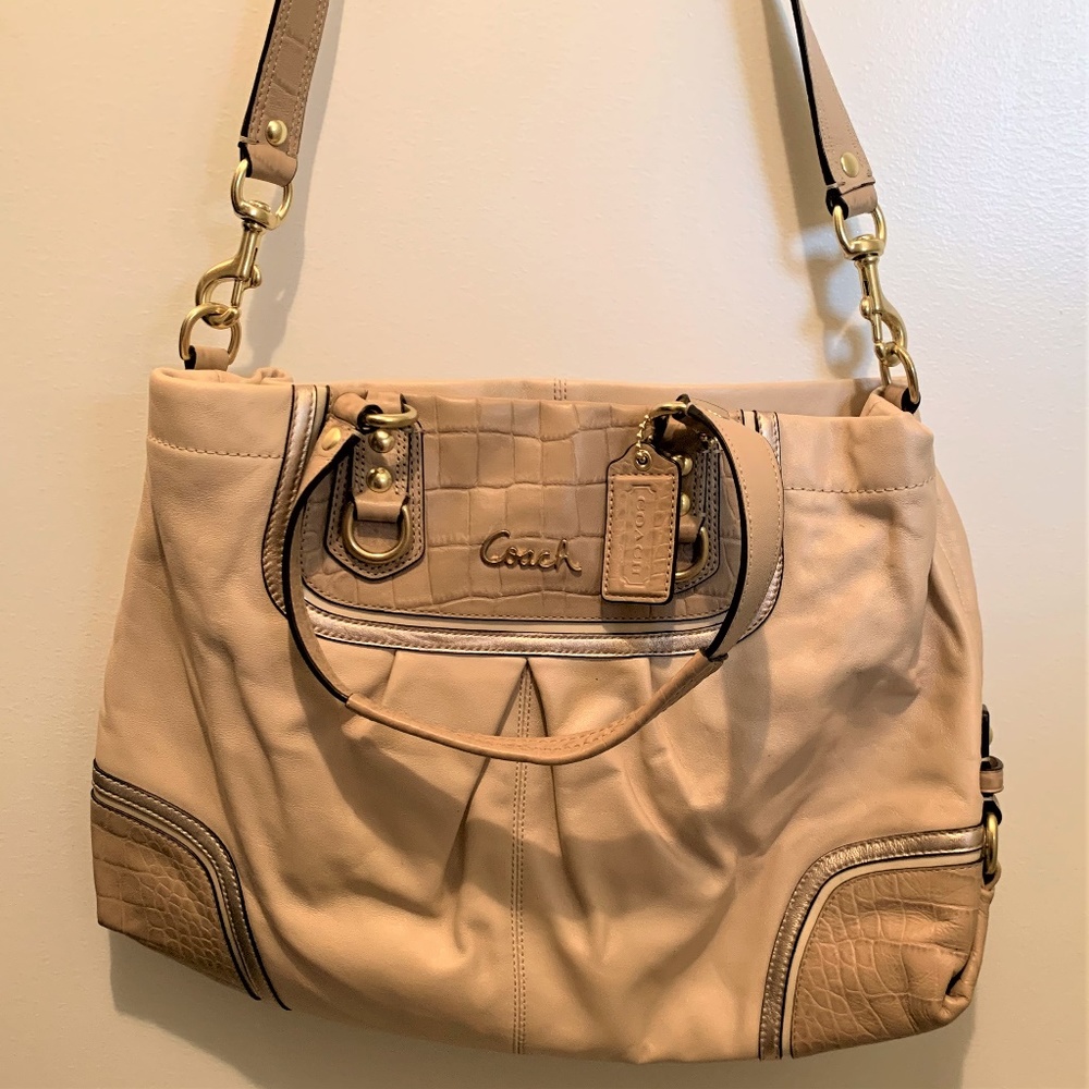Auth Coach Ashley Carryall Large Handbag